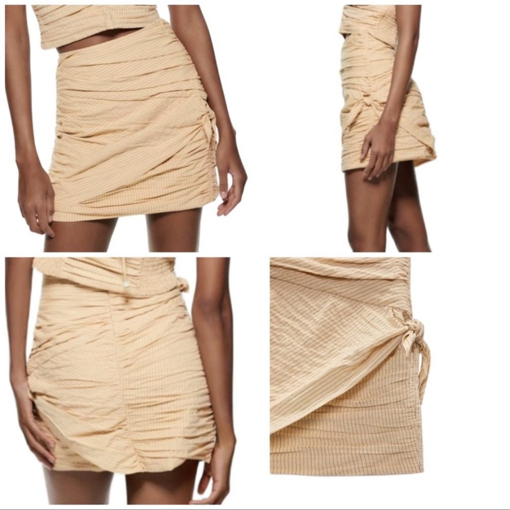 NWT Zara Draped Miniskirt XS